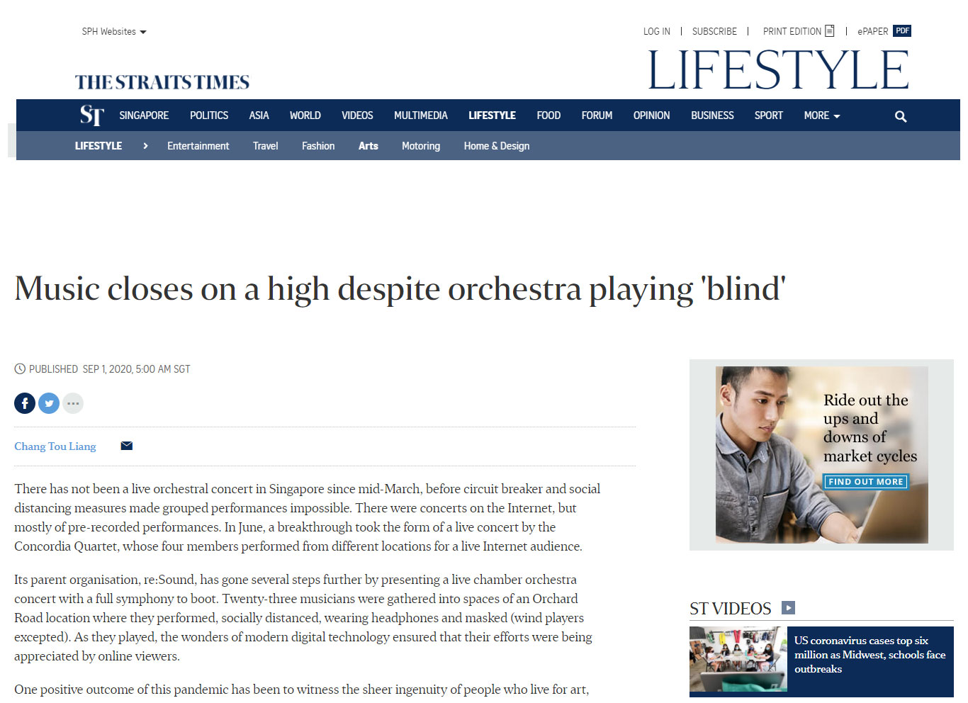 Music closes on a high despite orchestra playing 'blind'