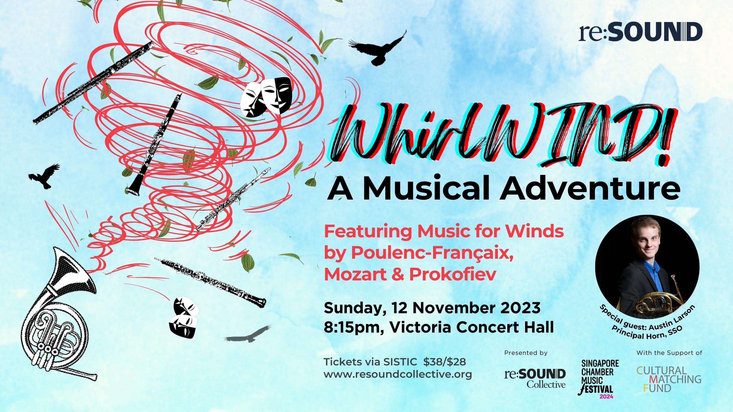 WhirlWIND! A musical adventure by re:Sound musicians featuring music for Winds by Poulenc-Francaix, Mozart & Prokofiev