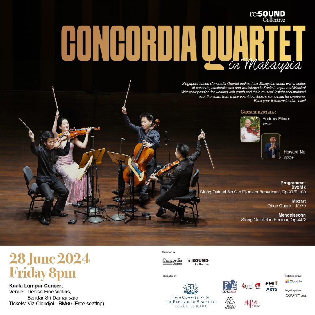 Singapore-based Concordia Quartet makes their Malaysian debut