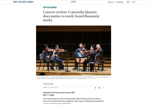 Concert review: Concordia Quartet does justice to rarely heard Romantic works