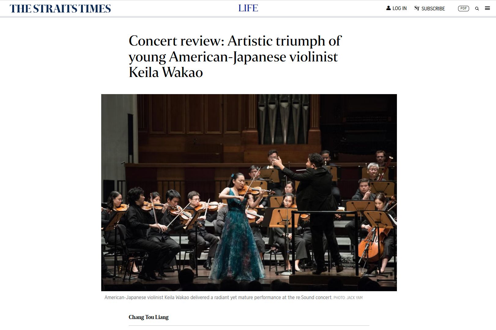 Concert review: Artistic triumph of young American-Japanese violinist Keila Wakao