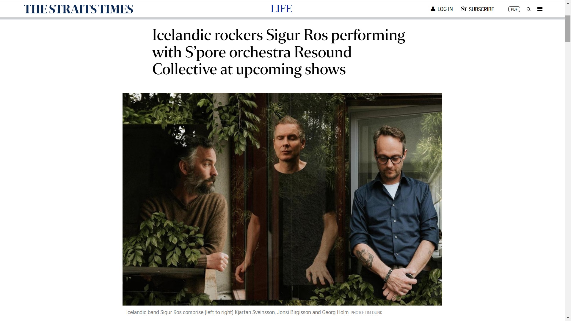 Icelandic rockers Sigur Ros performing with S’pore orchestra Resound Collective at upcoming shows