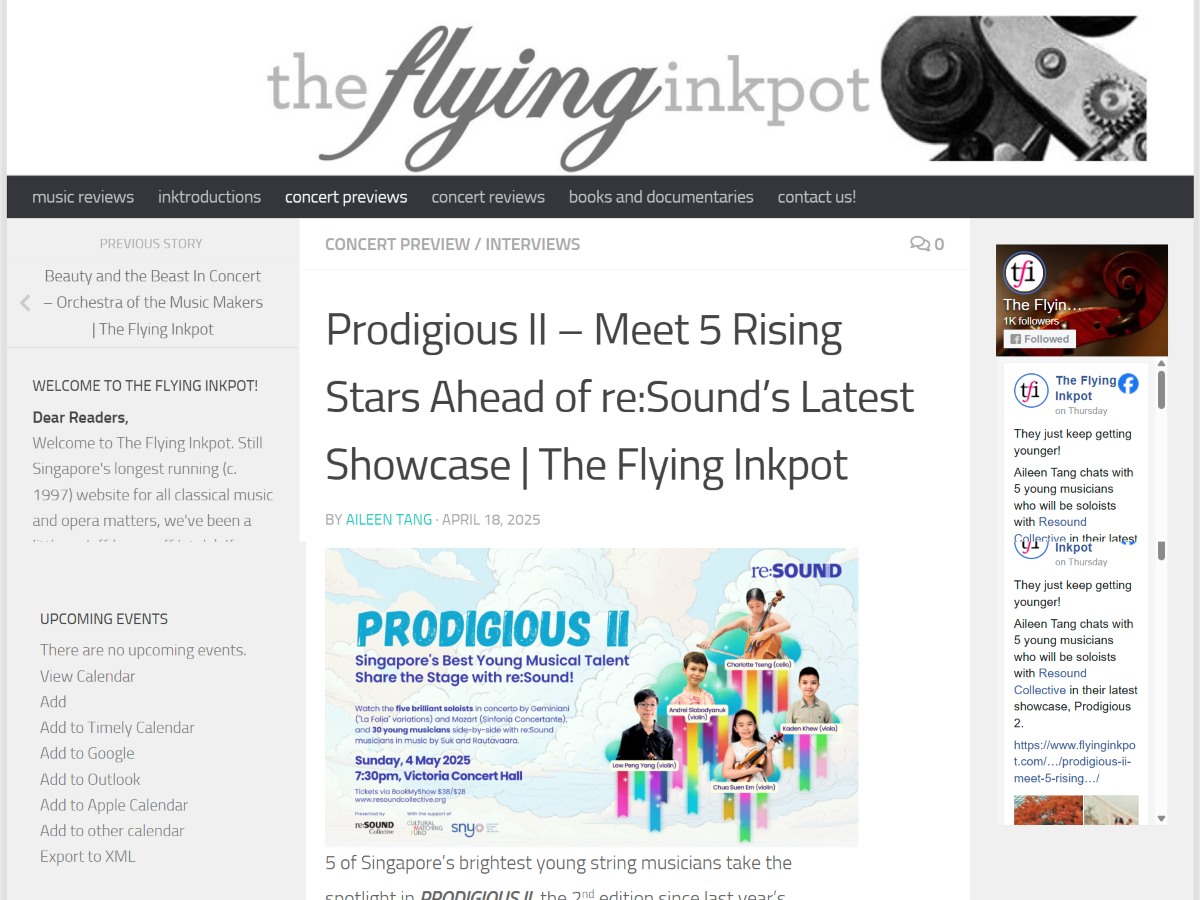 Prodigious II – Meet 5 Rising Stars Ahead of re:Sound’s Latest Showcase | The Flying Inkpot
