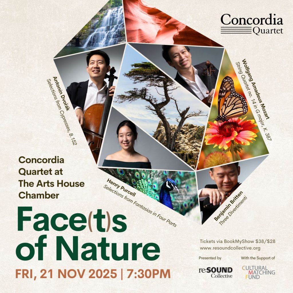 Concordia Quartet 21 Nov 2025 Concert, Face(t)s of Nature
